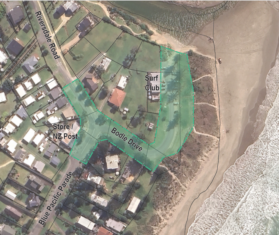 Aerial map showing the Bodle Drive area that will be developed